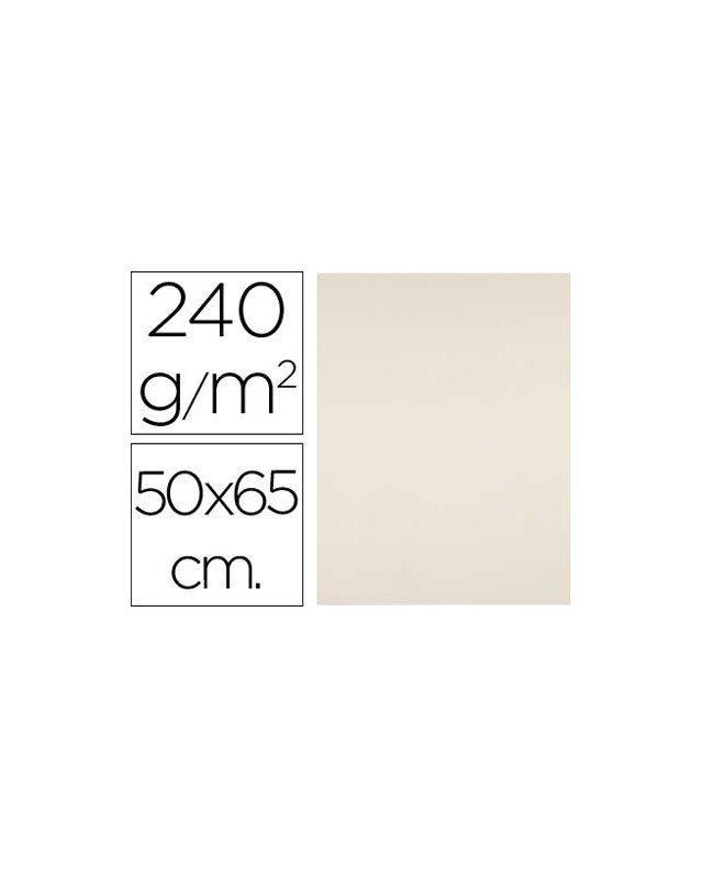 Cartulina liderpapel 50x65 cm 240g/m2 crema paquete de 25 hojas