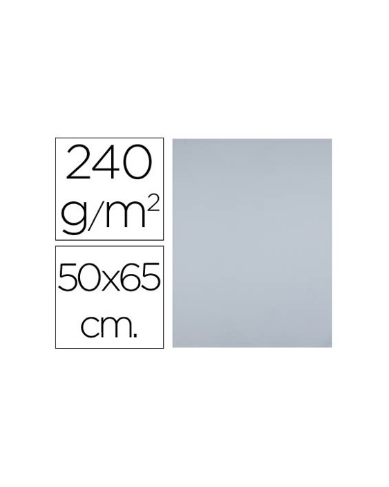 Cartulina liderpapel 50x65 cm 240g/m2 gris paquete de 25 hojas