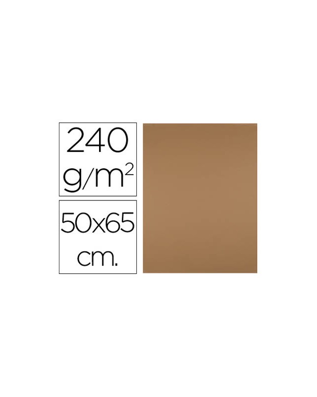 Cartulina liderpapel 50x65 cm 240g/m2 marron escolar paquete de 25 hojas