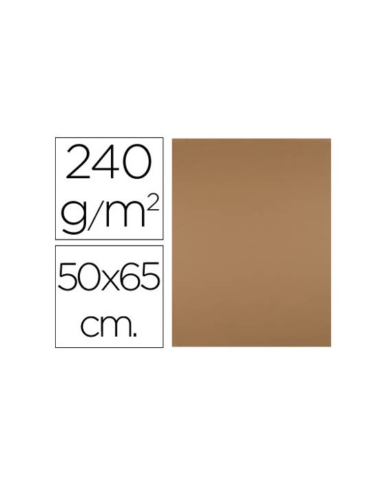Cartulina liderpapel 50x65 cm 240g/m2 marron escolar paquete de 25 hojas