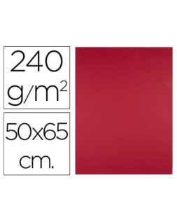 Cartulina liderpapel 50x65 cm 240g/m2 rojo navidad paquete de 25 hojas