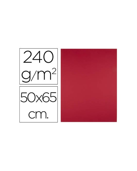 Cartulina liderpapel 50x65 cm 240g/m2 rojo navidad paquete de 25 hojas