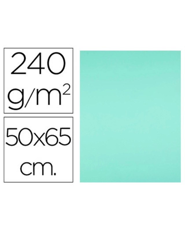 Cartulina liderpapel 50x65 cm 240g/m2 verde paquete de 25 hojas