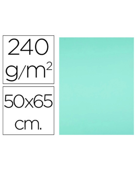 Cartulina liderpapel 50x65 cm 240g/m2 verde paquete de 25 hojas