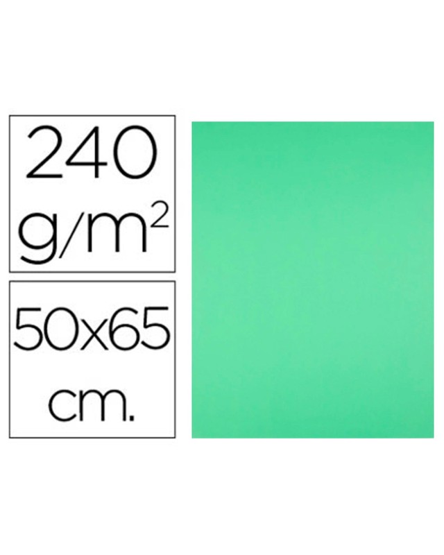 Cartulina liderpapel 50x65 cm 240g/m2 verde pistacho paquete de 25 hojas