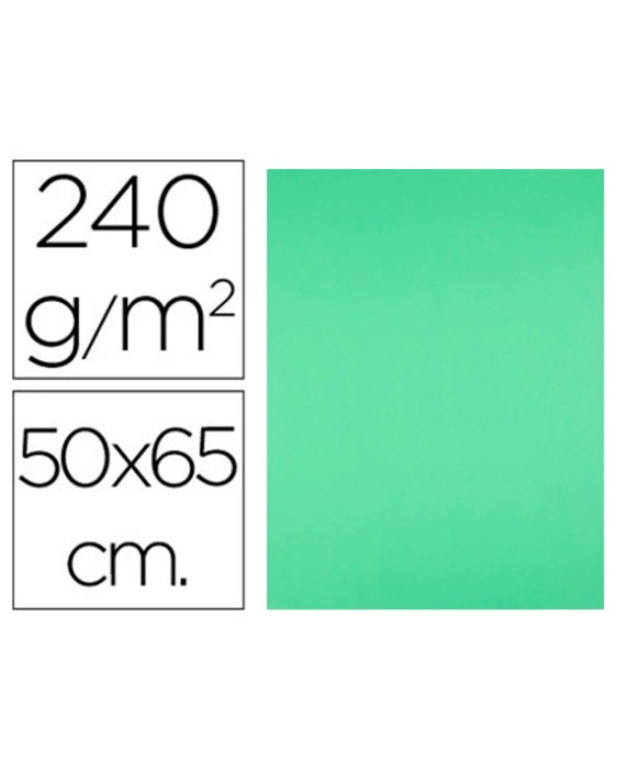 Cartulina liderpapel 50x65 cm 240g/m2 verde pistacho paquete de 25 hojas