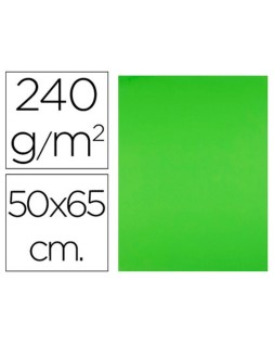 Cartulina liderpapel 50x65 cm 240g/m2 verde hierba paquete de 25 hojas