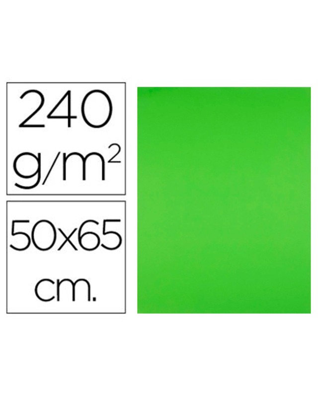 Cartulina liderpapel 50x65 cm 240g/m2 verde hierba paquete de 25 hojas