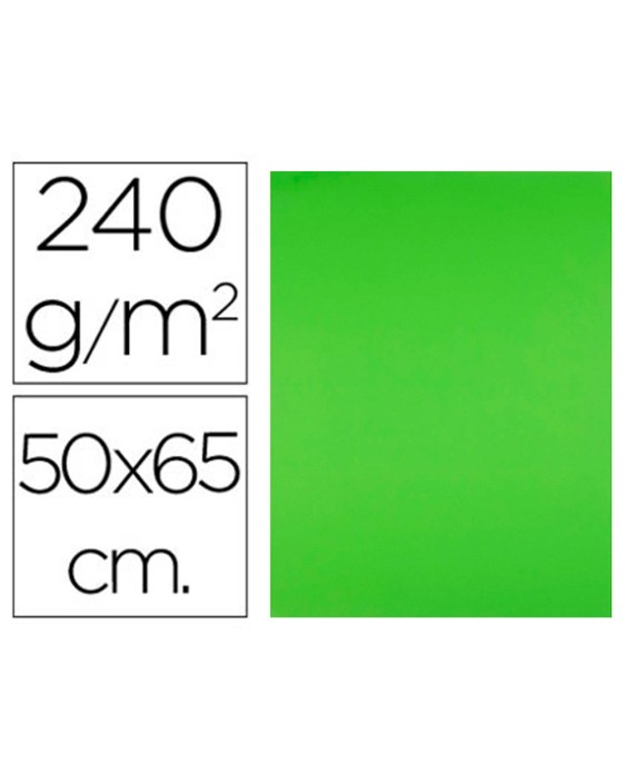 Cartulina liderpapel 50x65 cm 240g/m2 verde hierba paquete de 25 hojas