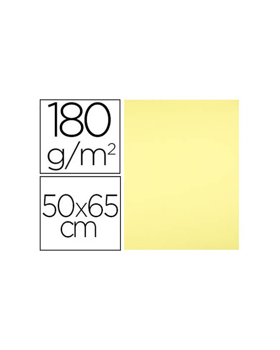 Cartulina liderpapel 50x65 cm 180 gr amarillo medio unidad