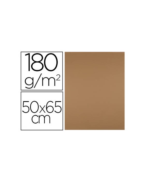 Cartulina liderpapel 50x65 cm 180 gr marron escolar unidad
