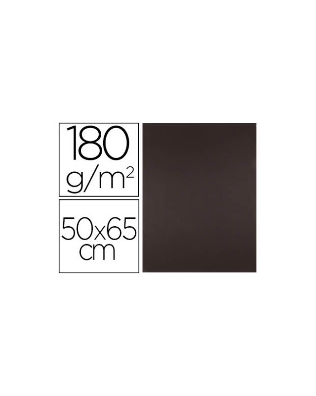 Cartulina liderpapel 50x65 cm 180 gr marron paquete de 25 hojas