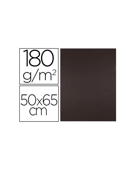 Cartulina liderpapel 50x65 cm 180 gr marron paquete de 25 hojas