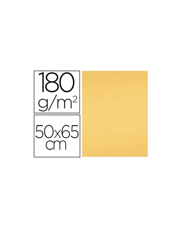 Cartulina liderpapel 50x65 cm 180 gr oro paquete de 25 hojas