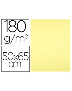 Cartulina liderpapel 50x65 cm 180 gr amarillo medio paquete de 25 hojas