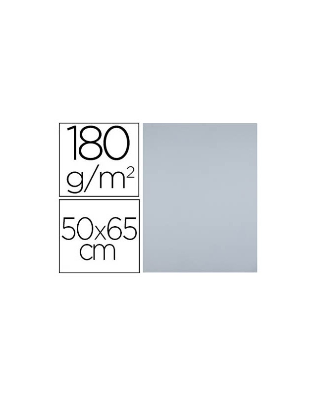 Cartulina liderpapel 50x65 cm 180 gr gris paquete de 25 hojas