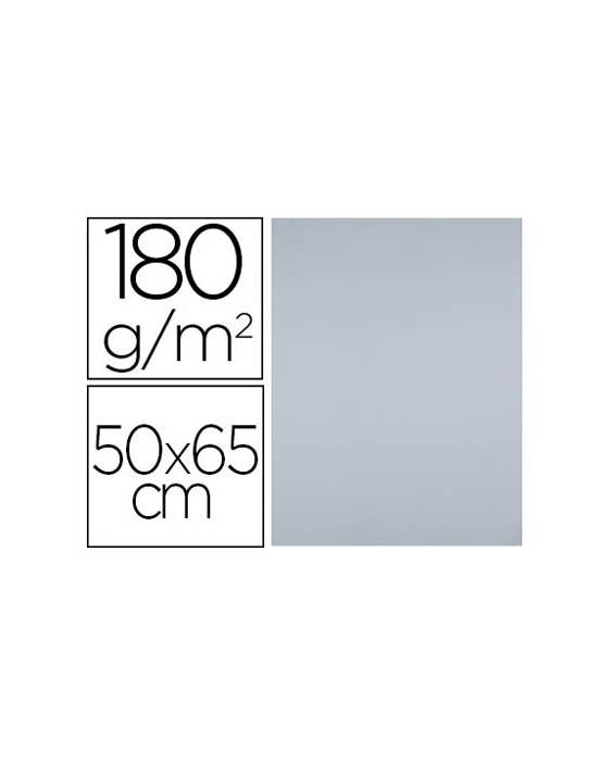 Cartulina liderpapel 50x65 cm 180 gr gris paquete de 25 hojas