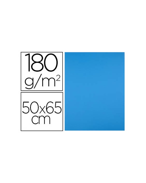 Cartulina liderpapel 50x65 cm 180g/m2 azul turquesa paquete de 25 hojas