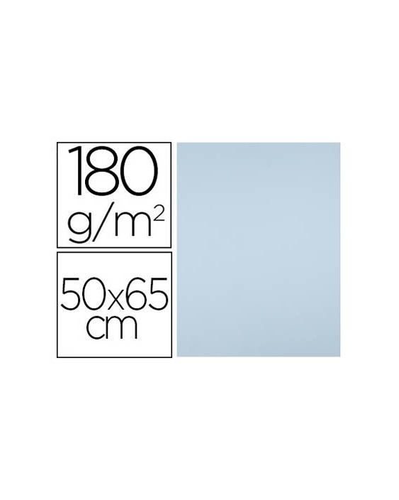 Cartulina liderpapel 50x65 cm 180g/m2 azul paquete de 25 hojas
