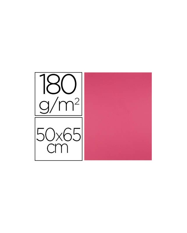 Cartulina liderpapel 50x65 cm 180g/m2 fucsia paquete de 25 hojas