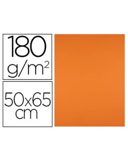 Cartulina liderpapel 50x65 cm 180g/m2 naranja paquete de 25 hojas