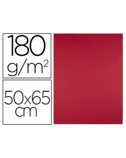 Cartulina liderpapel 50x65 cm 180g/m2 rojo navidad paquete de 25 hojas