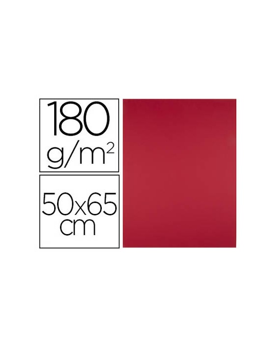 Cartulina liderpapel 50x65 cm 180g/m2 rojo navidad paquete de 25 hojas