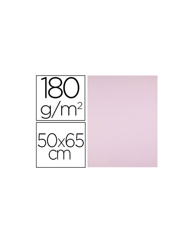 Cartulina liderpapel 50x65 cm 180g/m2 rosa paquete de 25 hojas