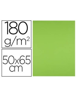 Cartulina liderpapel 50x65 cm 180g/m2 verde pistacho paquete de 25 hojas