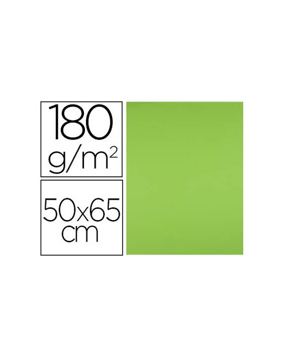 Cartulina liderpapel 50x65 cm 180g/m2 verde pistacho paquete de 25 hojas