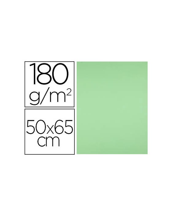 Cartulina liderpapel 50x65 cm 180g/m2 verde hierba paquete de 25 hojas